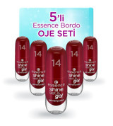 Essence Shine Go No:14 5'li Bordo Parlak Oje