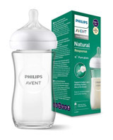 Philips Avent Avent Cam Antikolik Yavaş Akışlı 6-12 Ay Şeffaf Damaklı Biberon Seti 240 ml