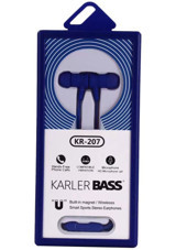 Karler Kr-207 Silikonlu Mikrofonlu 3.5 Mm Jak Kablolu Kulaklık Lacivert