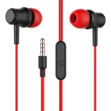 Intouch Stereo Silikonlu Mikrofonlu 3.5 Mm Jak Kablolu Kulaklık Kırmızı
