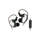 Kz As06 Silikonlu Mikrofonlu Örgülü 3.5 Mm Jak Kablolu Kulaklık Siyah