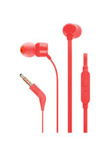 Jbl T110 Silikonlu Mikrofonlu 3.5 Mm Jak Kablolu Kulaklık Kırmızı