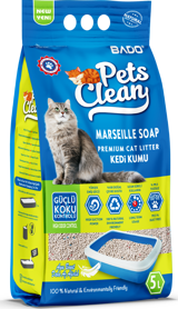 Pet's Clean Topaklanan İnce Taneli Bentonit Kedi Kumu 5 lt