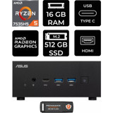 Asus ExpertCenter PN53-P1312 Dahili Radeon 660M AMD Ryzen 5 7535HS 16 GB 512 GB FreeDos Mini Pc + Per4 USB Flash Bellek