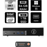 Dell Optiplex 7010MFF N018O7010MFFP398 Dahili Intel UHD Graphics 770 Intel Core i7 13700T 64 GB 1 TB Windows 11 Home Mini Pc + Per4 USB Flash Bellek