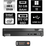 Lenovo ThinkCentre 50Q Gen 4 12LN0048TRP377 Dahili Intel UHD Graphics Intel Core i5 13420H 32 GB 512 GB Windows 11 Home Mini Pc + Per4 USB Flash Bellek