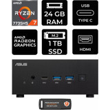 Asus ExpertCenter PN53-P323 Dahili Radeon 680M AMD Ryzen 7 7735HS 24 GB 1 TB FreeDos Mini Pc + Per4 USB Flash Bellek