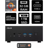 Asus ExpertCenter PN53-P1328 Dahili Radeon 660M AMD Ryzen 5 7535HS 32 GB 1 TB FreeDos Mini Pc + Per4 USB Flash Bellek