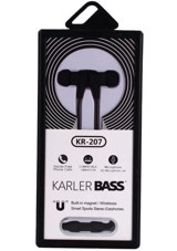 Karler Kr-207 Silikonlu Mikrofonlu 3.5 Mm Jak Kablolu Kulaklık Siyah