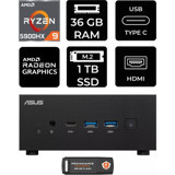 Asus ExpertCenter PN52-P333 Dahili Radeon RX Vega 8 AMD Ryzen 9 5900HX 36 GB 1 TB FreeDos Mini Pc + Per4 USB Flash Bellek