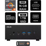 Asus ExpertCenter PN52-P313 Dahili Radeon RX Vega 8 AMD Ryzen 9 5900HX 16 GB 1 TB FreeDos Mini Pc + Per4 USB Flash Bellek