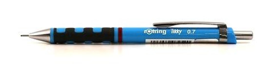 Rotring Tikky 2007252 Silgili Krom Metalik Mavi 0.7 mm Versatil Kalem