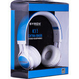 Syrox K11 Mikrofonlu 3.5 Mm Jak Kablolu Kulaklık Mavi