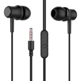 Intouch Stereo Silikonlu Mikrofonlu 3.5 Mm Jak Kablolu Kulaklık Siyah