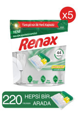 Renax Tablet Bulaşık Makinesi Deterjanı 5x44 Adet