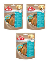 8in1 Fillets Pro Dental Naneli Tüm Irklar Yetişkin Köpek Ödül Maması 3x80 gr