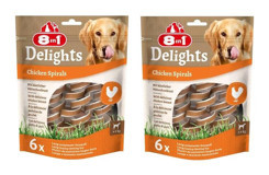 8in1 Delights Tavuk Tüm Irklar Yetişkin Köpek Ödül Çubuğu 2x60 gr