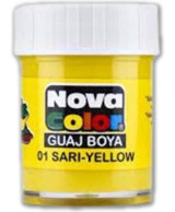 Nova Color Su Bazlı Sarı 25 ml Guaj Boya