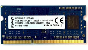 Kingston HP16D3LS1KFG 4 GB DDR3 1x4 1600 MHz Ram