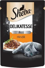 Sheba Hindi Parça Etli Yaş Kedi Maması 6x85 gr