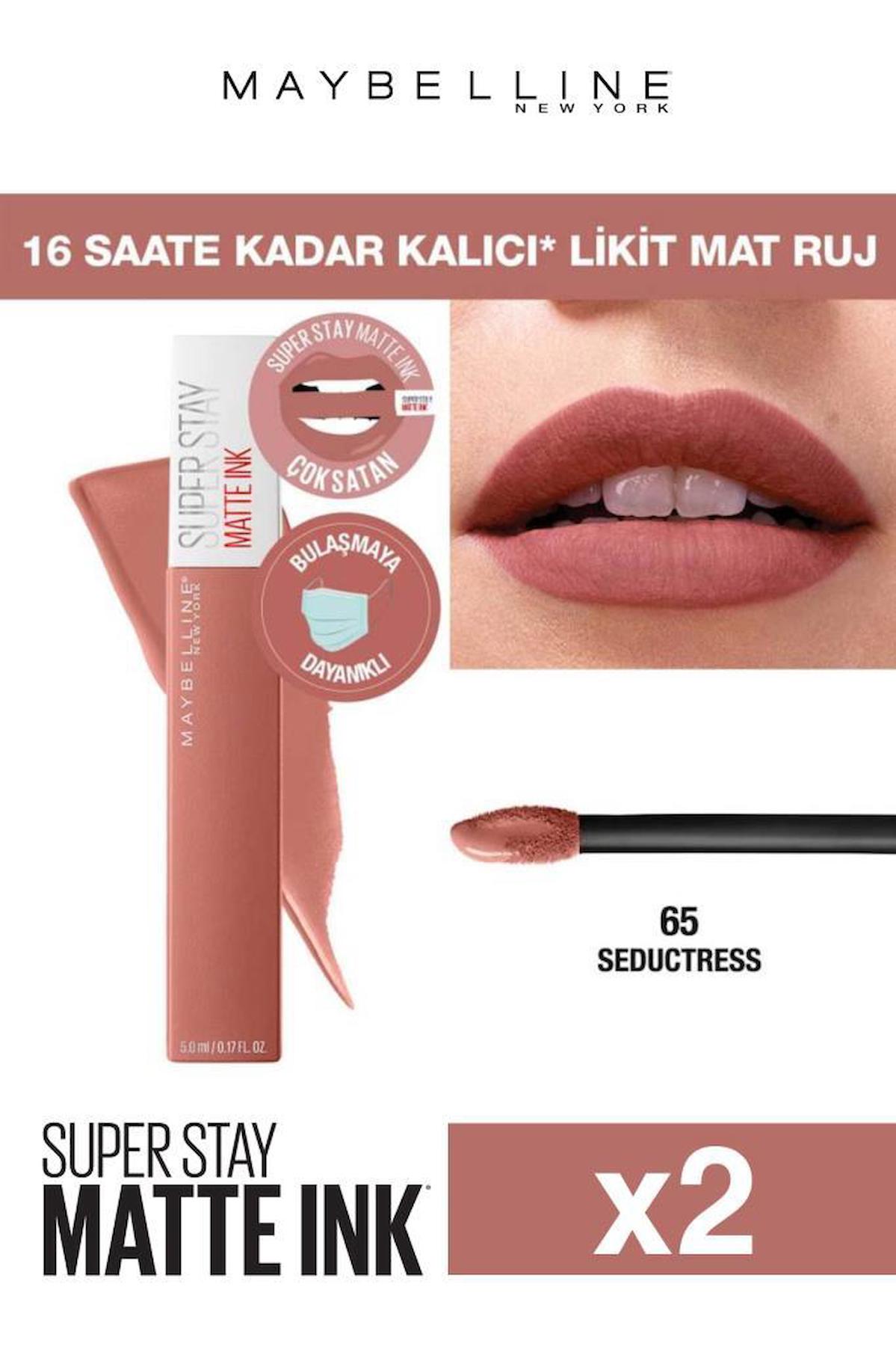 Maybelline New York Superstay Matte Ink 65 Nude Kalıcı Mat Likit Fırçalı Ruj