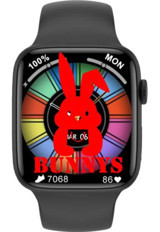 Rabbit Store Watch 8 Android GPS 45 mm Silikon Kordon Kare Unisex Akıllı Saat Siyah