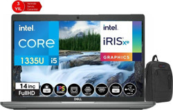 Dell Latitude 5440 DLNN005L54401420 Harici Intel Iris Xe Graphics Eligible Intel Core i5 1335U 8 GB Ram 2 + 2 TB SSD 14 inç Full HD Windows 11 Home Laptop + Zetta Çanta