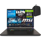 MSI Vector 17 HX A14VIG-879XTRW37 Harici GeForce RTX 4090 Intel Core i9 14900HX 96 GB DDR5 Ram 512 GB SSD 17 inç QHD+ Windows 11 Home Oyuncu Laptop + Weblegelsin Çanta