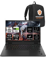 HP Omen 17 7P6D5EA Harici GeForce RTX 4080 Intel Core i9 13900HX 64 GB Ram 4 TB SSD 17.3 inç QHD FreeDos Oyuncu Laptop + PER4 ÇANTA