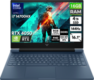 HP Victus 16 R1051NT 9J253EA BT21 Harici GeForce RTX 4050 Intel Core i7 14700HX 16 GB Ram 4 TB SSD 16.1 inç Full HD FreeDos Oyuncu Laptop