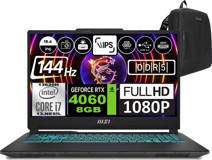 MSI Cyborg 15 A13VF892XTRWH03 Harici GeForce RTX 4060 Intel Core i7 13620H 16 GB Ram 2 + 2 TB SSD 15.6 inç Full HD Windows 11 Home Oyuncu Laptop + Zetta Çanta