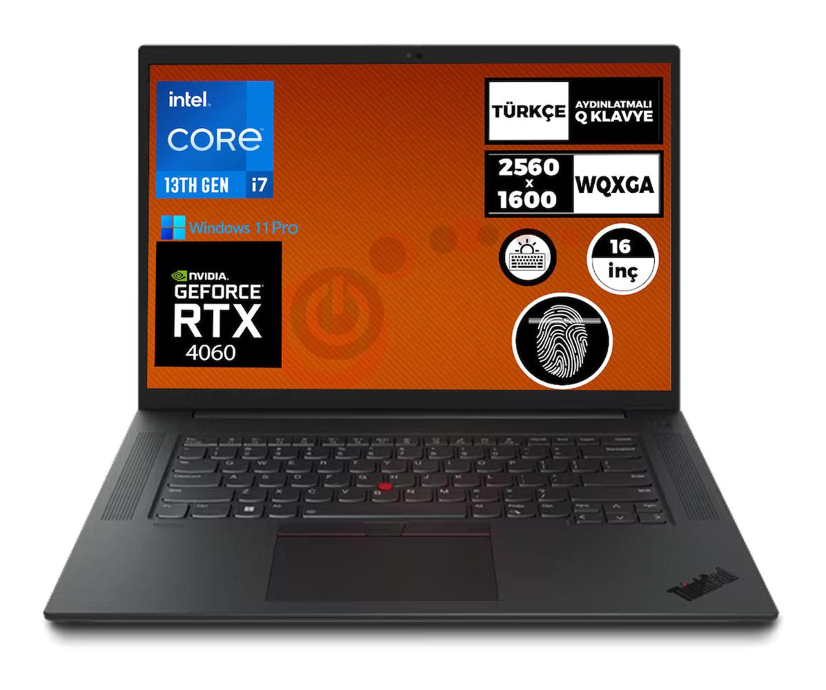 Lenovo MWS Thinkpad P1 Gen 6 21FV000GTX 005 Harici GeForce RTX 4060 Intel Core i7 13800H 64 GB Ram 1 TB SSD 16 inç WQXGA Windows 11 Pro Oyuncu Laptop