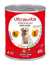 Ultravita Premium Yüksek Proteinli Kuzu Etli Yetişkin Yaş Köpek Maması 415 gr