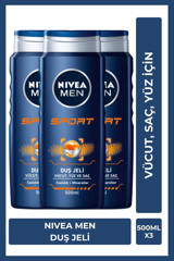 Nivea Sport Duş Jeli 3x500 ml