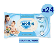 Molfix İzotonik Sulu Yenidoğan 60 Yaprak 24'lü Islak Mendil