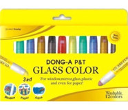 Dong-A Glass Color Silinebilir 12'li Mum Pastel Boya