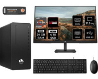 Hp 295 G9 6D391EAMNT1325 Harici Radeon RX 550 AMD Ryzen 3 5300G 24 GB Ram 4 TB SSD Tower FreeDos 21.5 inç Monitörlü Masaüstü Oyuncu Bilgisayarı + PER4 BELLEK