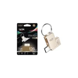 Linktech T128 Premium Mini Çift Taraflı USB 3.0 Usb Type-C 128 GB Flash Bellek Gümüş