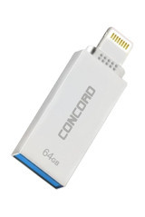 Concord Çift Taraflı USB 3.0 Lightning 64 GB Flash Bellek Beyaz