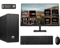 Hp 295 G9 6D391EAMNT1328 Harici Radeon RX 550 AMD Ryzen 3 5300G 32 GB Ram 1 TB SSD Tower FreeDos 21.5 inç Monitörlü Masaüstü Oyuncu Bilgisayarı + PER4 BELLEK