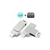 Vothoon Çift Taraflı USB 2.0 Usb Type-A 128 GB Flash Bellek Gümüş