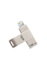 Linktech D128 Premium Dual Çift Taraflı USB 3.0 Lightning 128 GB Flash Bellek Gümüş