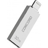 Concord C-OTGL Çift Taraflı USB 3.0 Lightning 32 GB Flash Bellek Gümüş