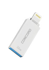 Concord C-OTG Mini Çift Taraflı USB 3.0 Usb Type-A Micro-A 32 GB Flash Bellek Gri