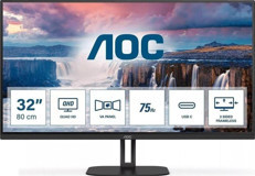 AOC Q32V5CE/BK 75 Hz 1 ms 31.5 inç WQHD Flat VA Hoparlörlü HDMI Freesync 2560x1440 px LED Monitör