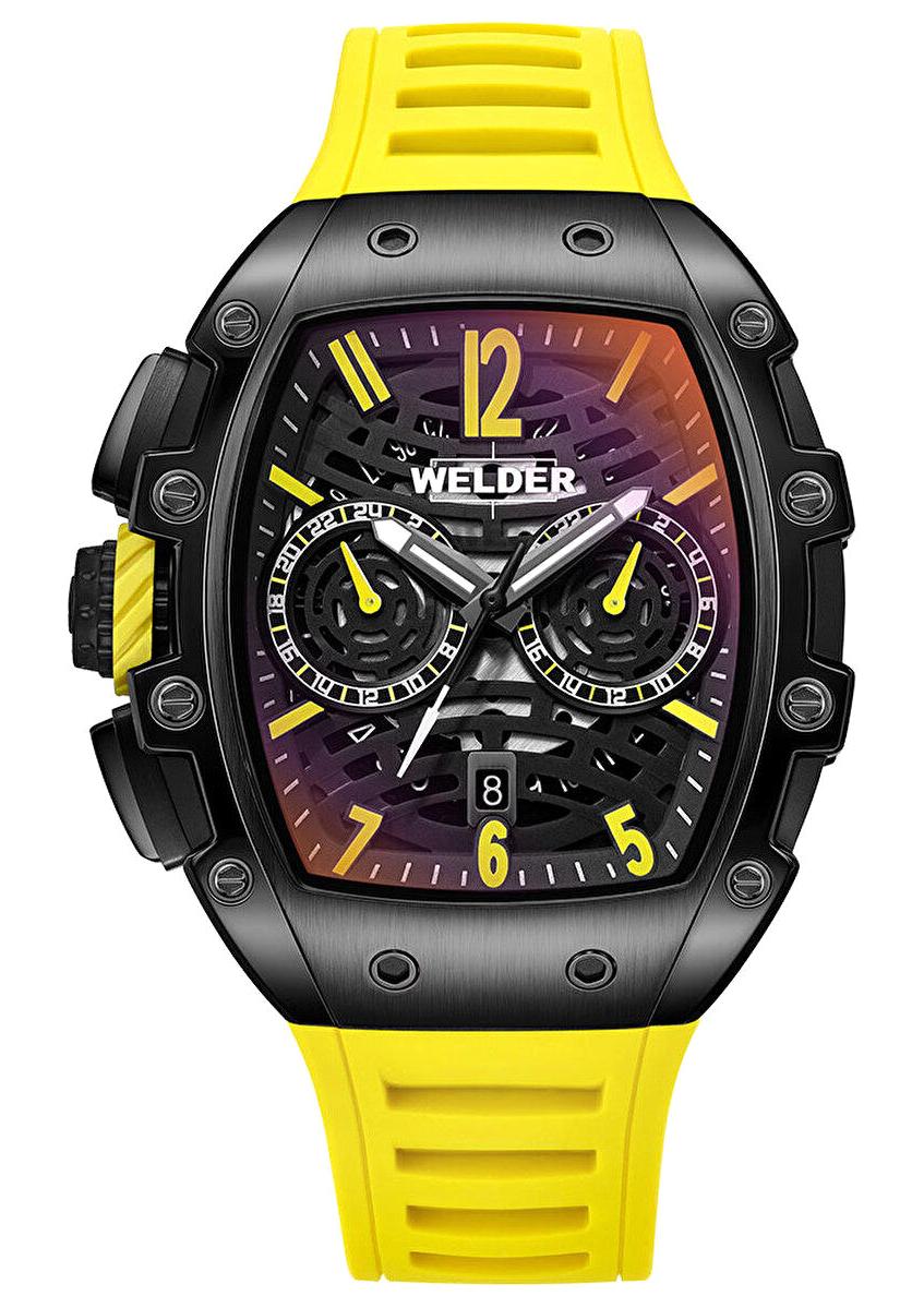 Welder Watch WRM2011-R Pusulalı Takvimli 44 mm Sarı Silikon Kordon Analog Erkek Kol Saati