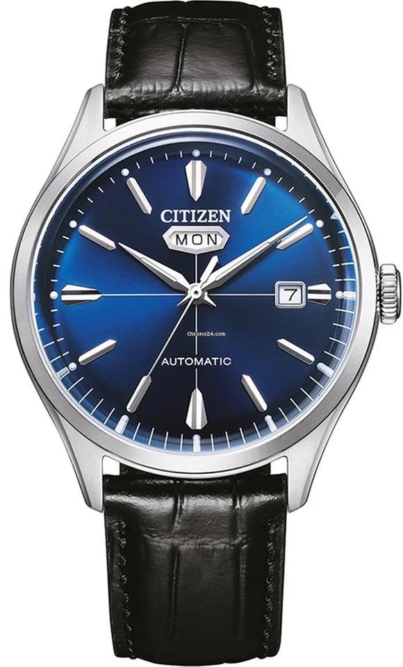 Citizen NH8390-20LE Takvimli 40 mm Siyah Deri Kordon Analog Erkek Kol Saati