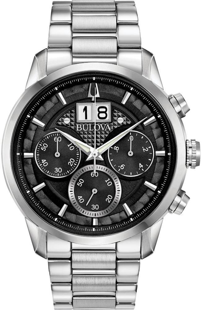 Bulova 96B319 Takvimli 44 mm Metal Kordon Analog Kol Saati