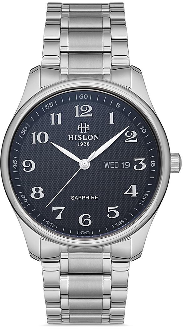 Hislon CL113S-04SS Takvimli 42 mm Çelik Kordon Analog Erkek Kol Saati