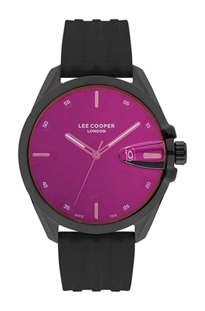 Lee Cooper LC07053.651 Takvimli Siyah Çelik Kordon Analog Erkek Kol Saati